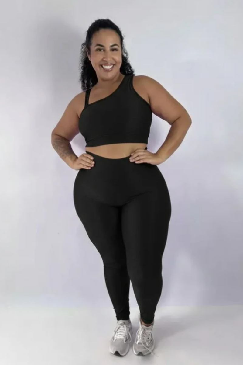 Legging Clássica + Top Compressão Púrpura Serela - Coleção Corpo Livre - Mouvement