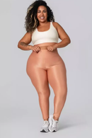 Legging Clássica + Top Mayara Bicolor Compressão Papaia e Creme Serela - Coleção Corpo Livre - Équilibre