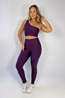 Legging Clássica + Top Bicolor Compressão Mirtilo e Roxo Claro Serela - Coleção Corpo Livre -  Essence