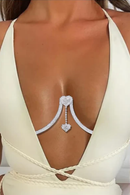 Body Chain Coleçao Serela - Joia Rara - Diamante Bruto Silver