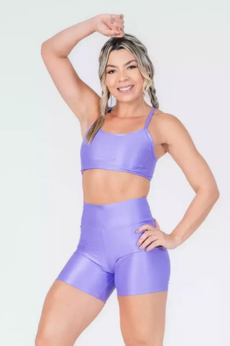 Short Clássico + Top Compressão  Serela - Coleção Corpo Livre - Puissance