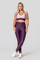Legging Clássica Top Bicolor Mirtilo e Roxo Claro Serela - Coleção Corpo Livre - Élancée