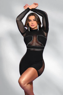 Vestido Manga Longa Coleção Serela - Sedução em Rede - Séduisante