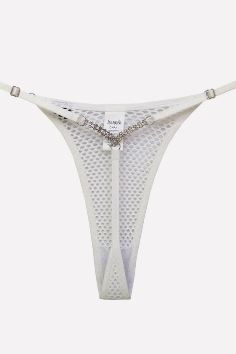 Fio De Luxo Em Arrastão Com Regulagem Furadinha Branco