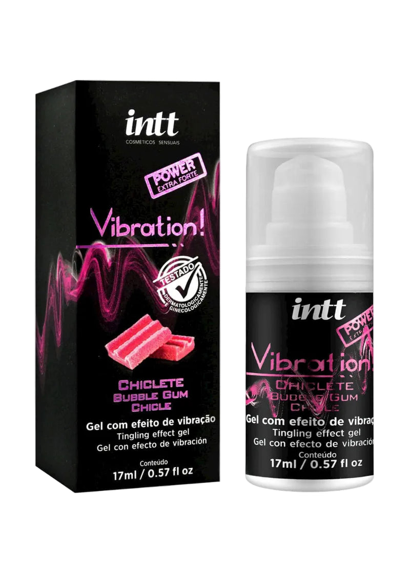 Vibration Gel Excitante que Vibra Sabor Chiclete 17ml Intt