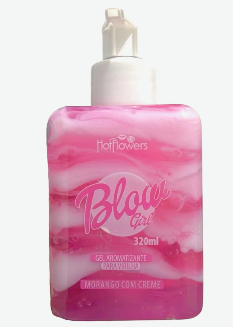 Blow Girl Gel Aromatizante Beijável Para Virilha 320ml Hot Flowers
