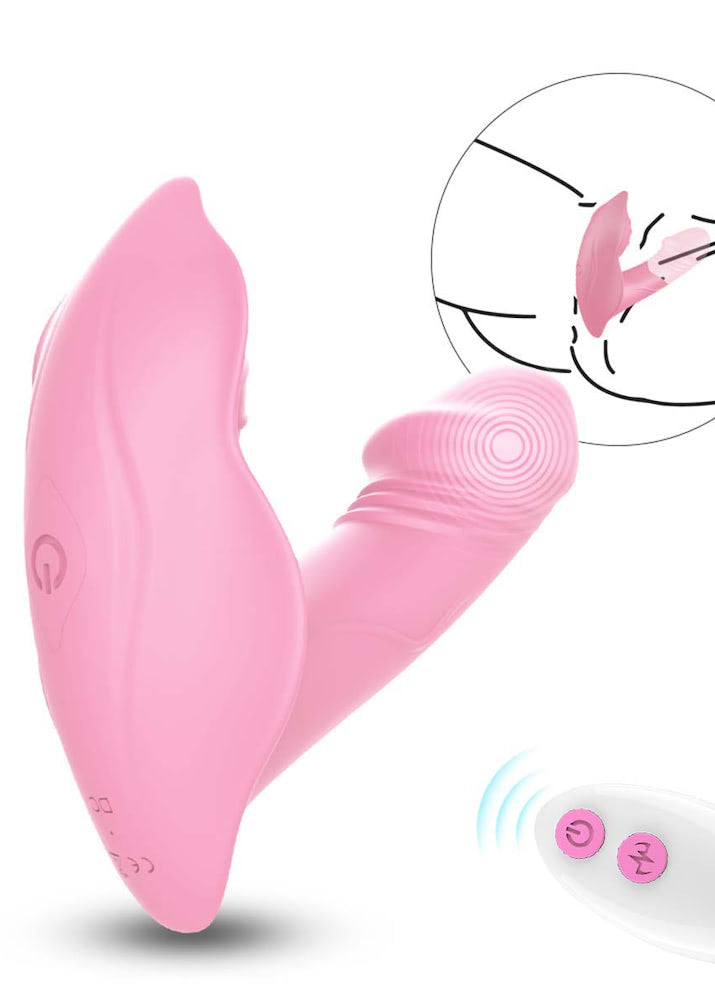 Vibrador Ponto G com Estimulador Clitoriano Controle Remoto Serela Coleção - Prazer Tech - Muse Vibrante