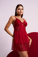 Camisola Liganete Renda Nas Laterais Serela Coleção - Noites Quentes - Luxe Intime