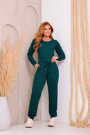Pijama Longo em Lanzinha Verde Aero Look - Serela