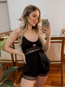 Short Doll Liganete Detalhe Em Tule Nas Costas Serela Coleção - Lounge - Étreinte Élégante