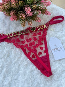 Fio Personalizável  Love Com Tira Passante Para Letras