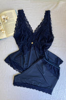 Short Doll Liganete E Renda  Serela Coleção - Lounge - Charme Interdit