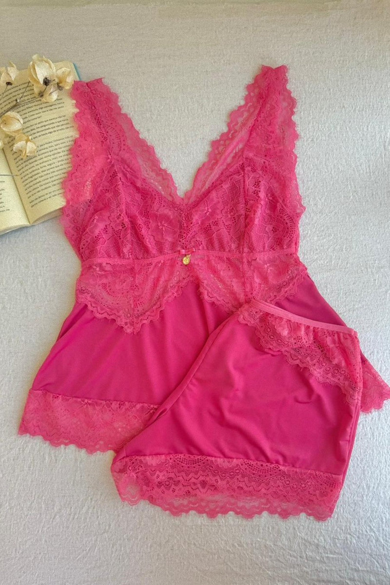 Short Doll Liganete E Renda  Serela Coleção - Lounge - Charme Interdit