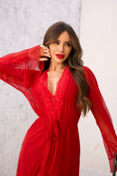 Robe Tule e Renda Serela Coleção - Noites Quentes - Lever Red