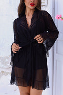 Robe Tule e Renda Serela Coleção - Noites Quentes - Lever Black