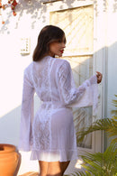 Robe Tule e Renda Serela Coleção - Noites Quentes - Lever White