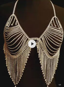 Body Chain Coleção Serela - Joia Rara - Top Cascata de Luz Gold